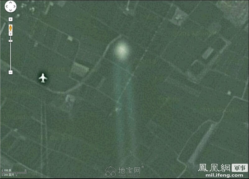 卫星地图惊现中国军机追击UFO 受到极大关